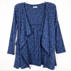 Epic Threads 3/4 Sleeve Open Front Marled Cardigan Size M